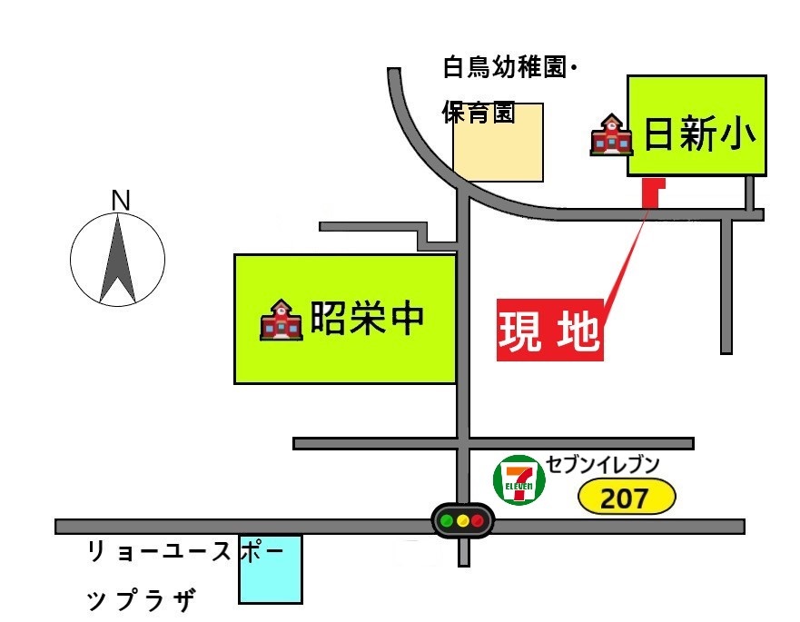 長瀬町案内図